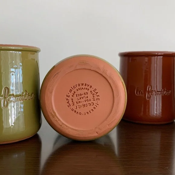 La Fermière Ceramic Yogurt Jars Set -Fall colors - Picture 4 of 5